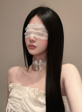 蒙眼丝带眼罩情调性感蕾丝遮眼禁欲系透光眼罩夜店酒吧游戏道具