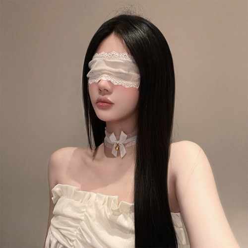 蒙眼丝带眼罩情调性感蕾丝遮眼禁欲系透光眼罩夜店酒吧游戏道具
