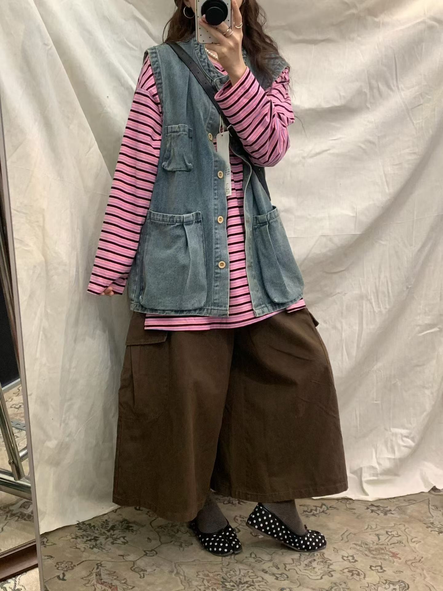 2026秋季新款日系文艺复古宽松显瘦百搭休闲牛仔马甲女