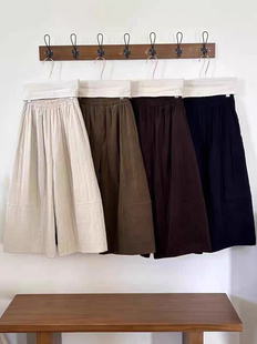 休闲百搭保暖气显瘦 夹棉直筒裤 25新款 复古森女显瘦纯色阔腿裤