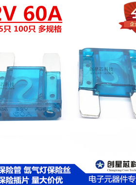 汽车保险管氙气灯保险丝大号保险插片 蓝色 32V 60A