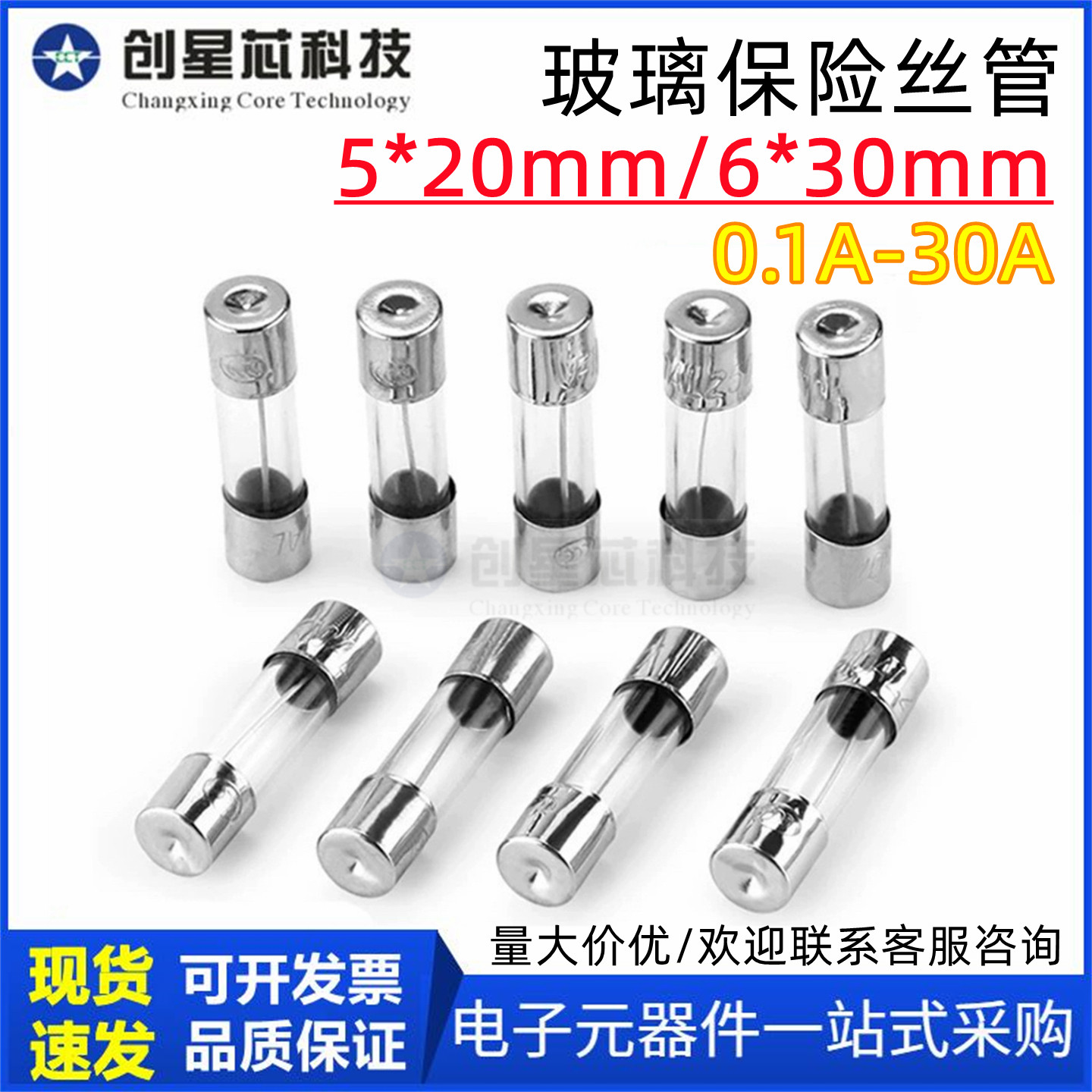 玻璃保险丝管5x20熔断器6x30