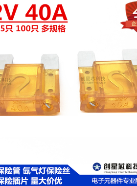 汽车保险管氙气灯保险丝大号保险插片 橙色 32V 40A 可选5只100只