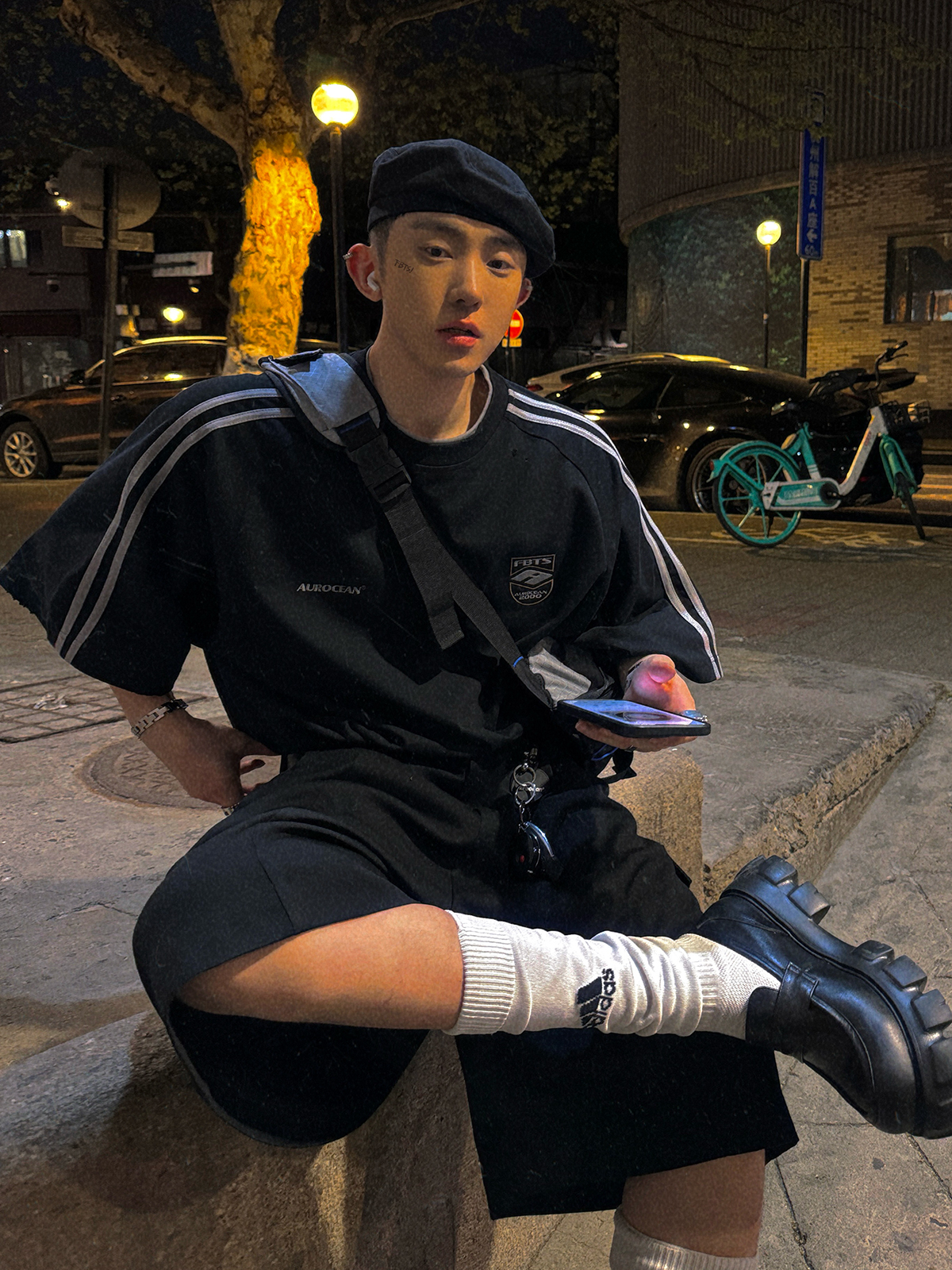 Aurocean短袖重磅双杠T恤