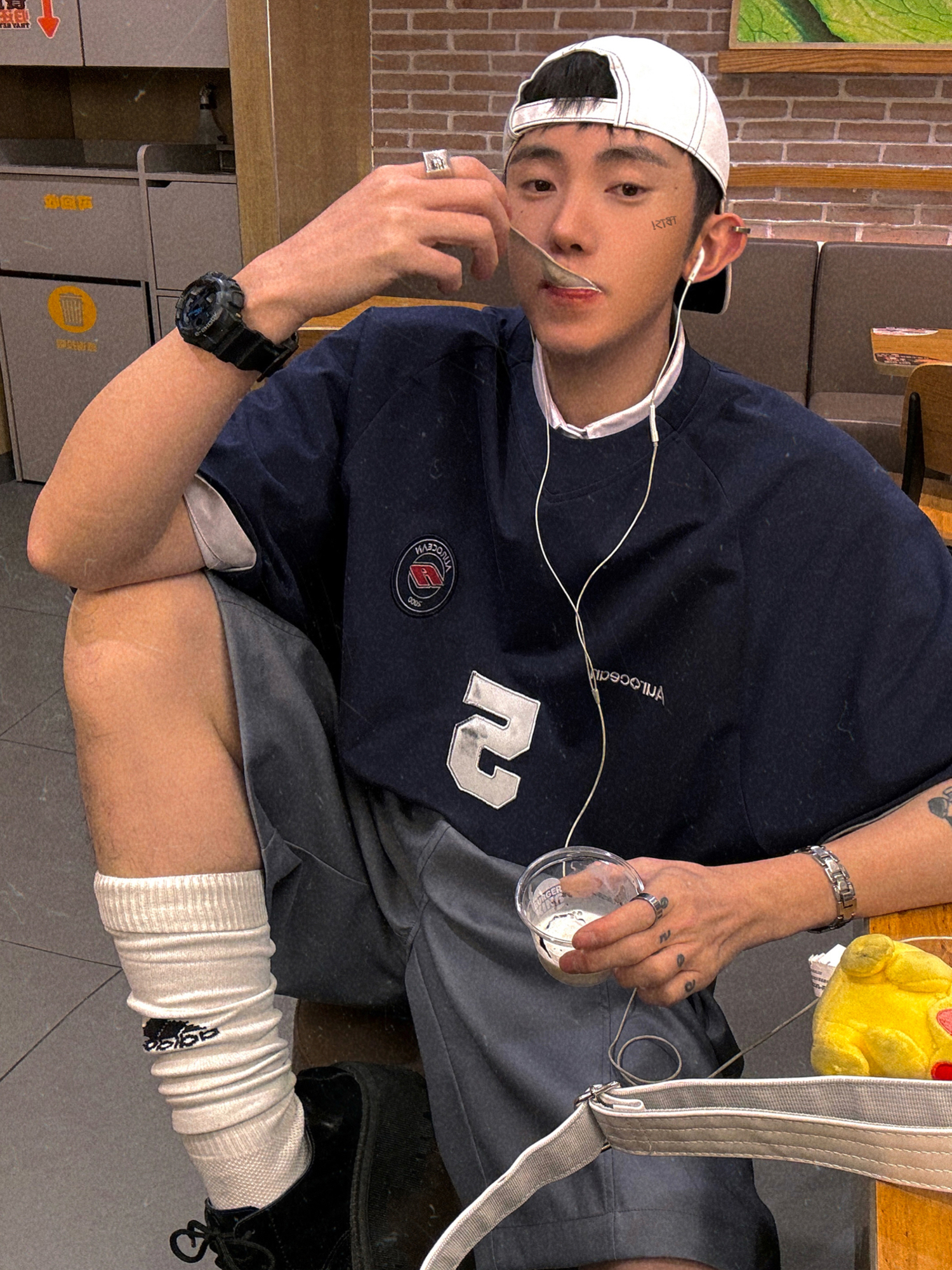 Aurocean贴布绣球服短袖