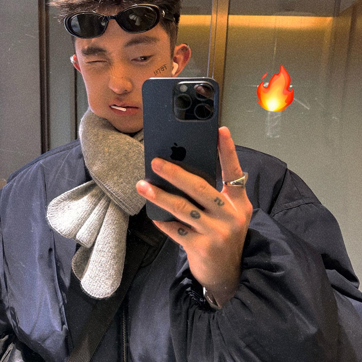 Aurocean羊毛围巾 圆角锁边加密针织轻盈保暖围脖