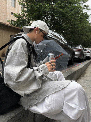 Aurocran牛仔衬衫水洗破损