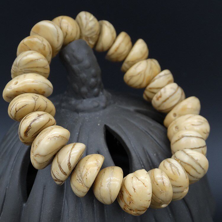天然正品天然金线菩提子 半圆金线菩提 佛珠手串 手链 念珠男女款