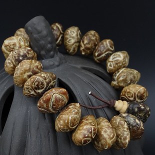 大鬼脸菩提子佛珠手串鬼脸对眼金刚十八子星月天台菩提子手链男女