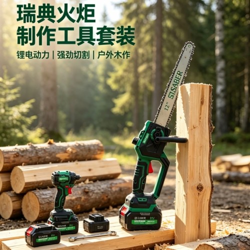 塞北21V锂电冲击起子+12寸链锯