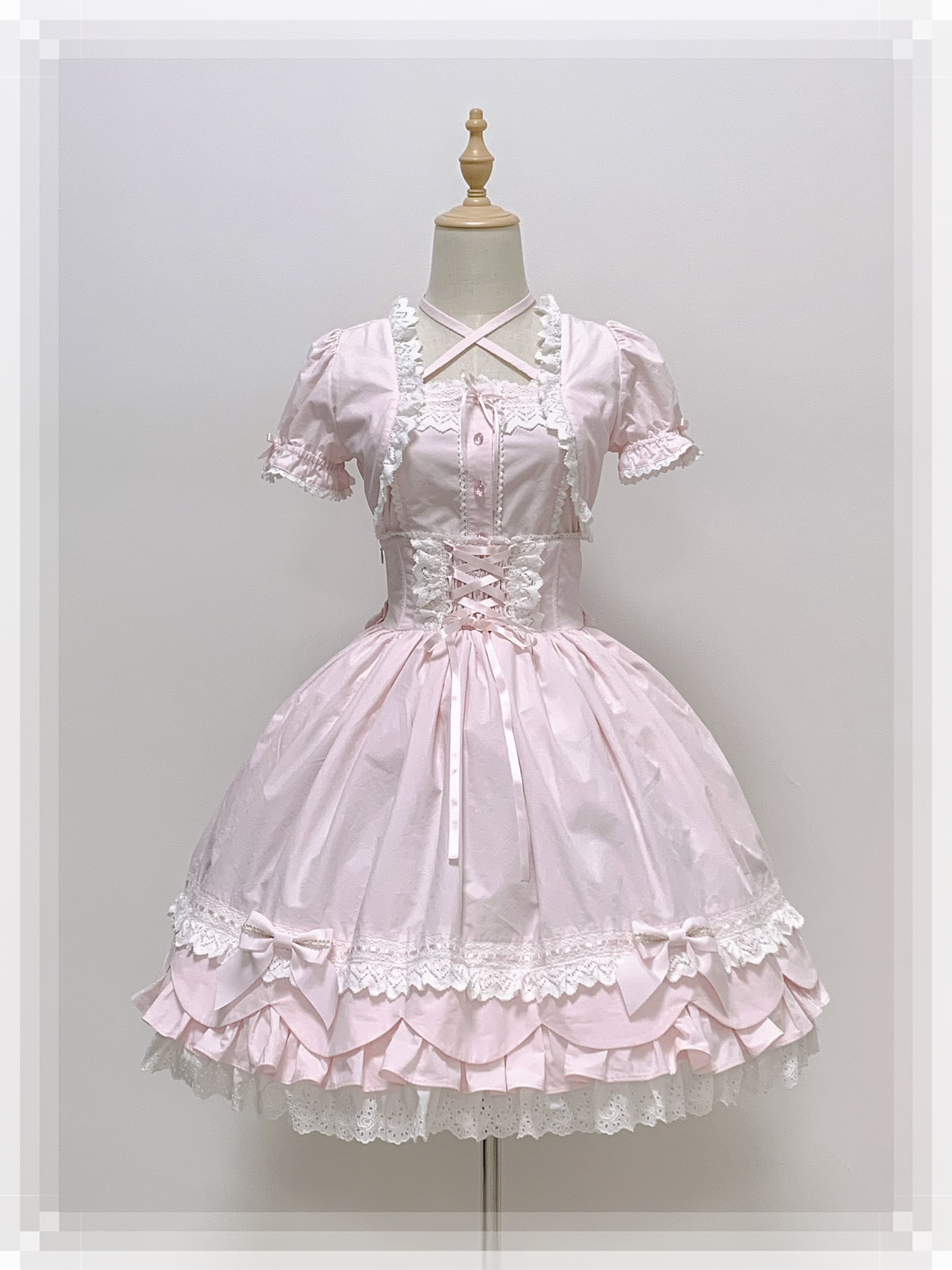 thumbnail for [*Kasuga Momohime* Series SK Skirt Full Payment Reservation 6.16-7.20] Lolita vintage pure cotton midi skirt