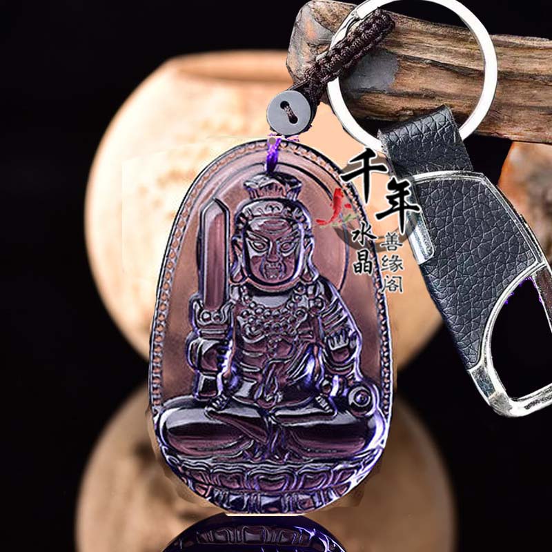 紫水晶生肖属鸡本命佛不动明王