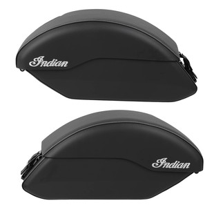 适用印第安侦察兵轻骑兵改装快拆式刺绣边箱 加装皮革边包储物箱