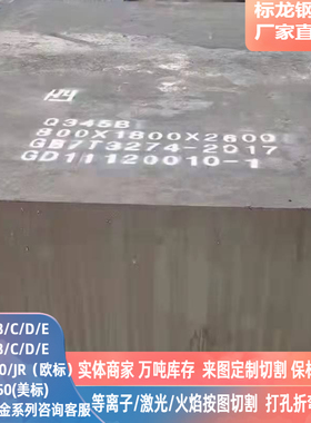 Q355C/Q460C低合金板A572GR65/A572GR70钢板下料按图切割