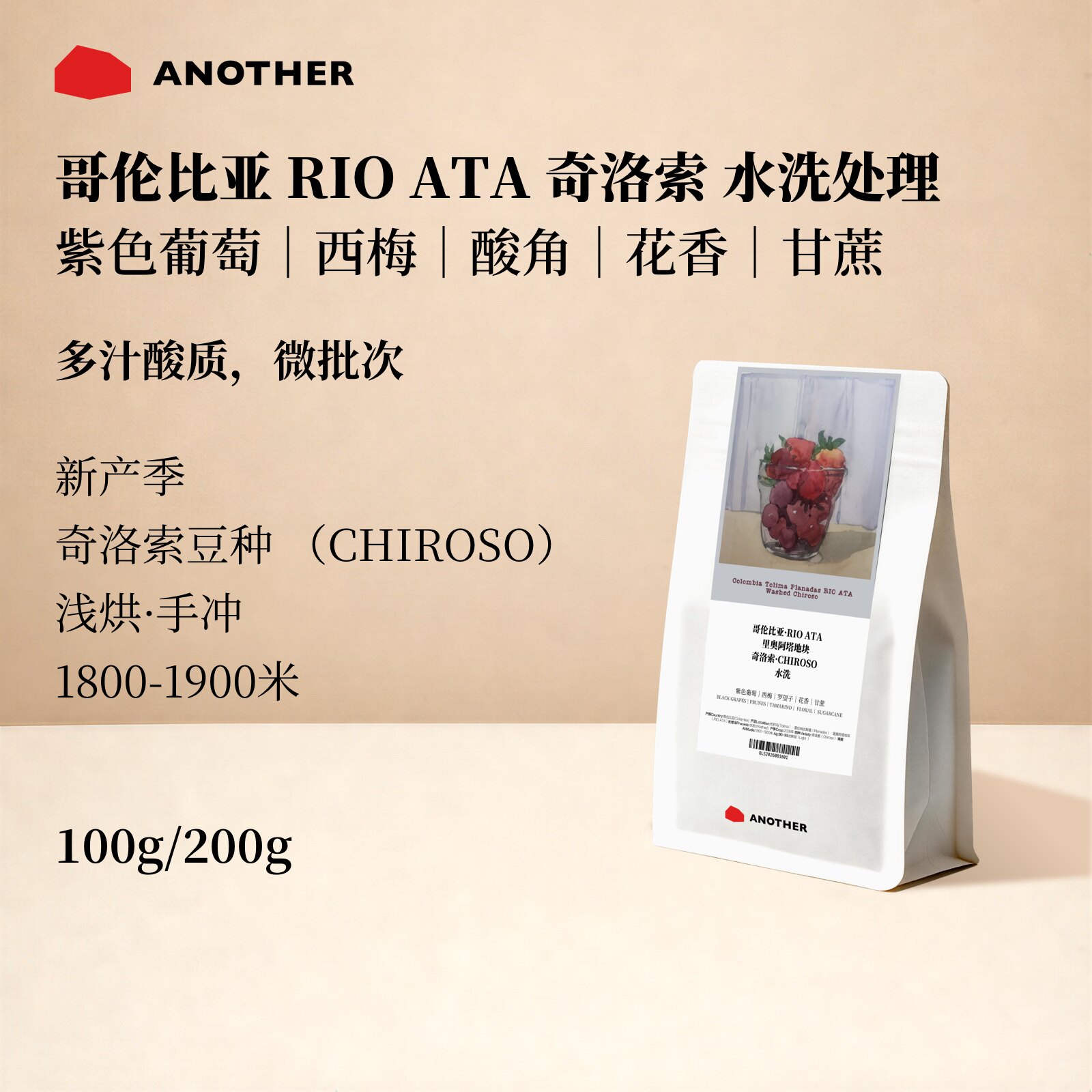 哥伦比亚托利马奇洛索水洗豆