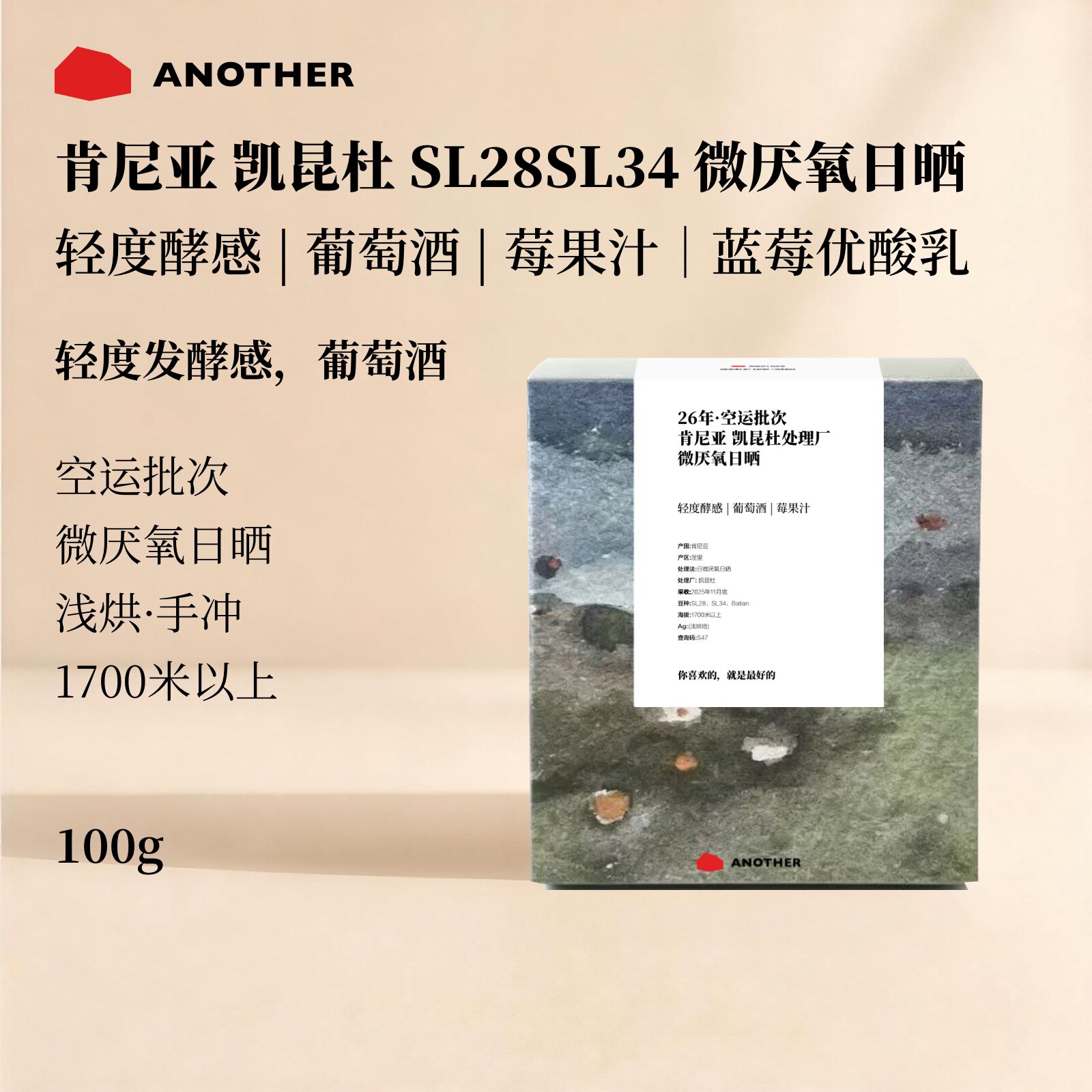 肯尼亚厌氧日晒微发酵手冲豆