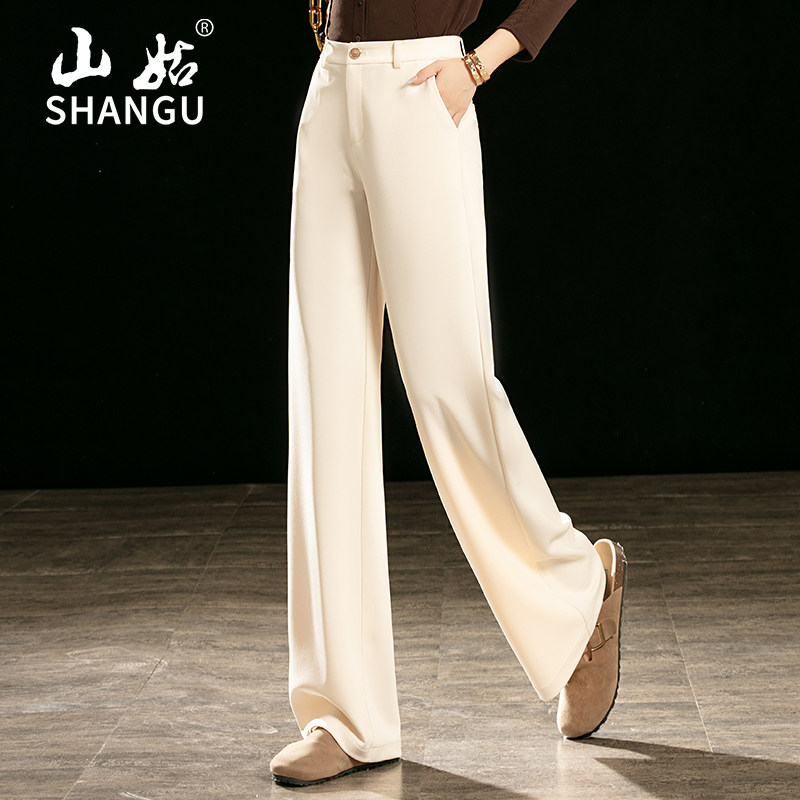 玻尿酸阔腿裤女秋季新款高腰显瘦休闲裤弹力宽松垂感直筒长裤子,女装/女士精品,休闲裤,淘宝优惠券,粉丝福利购,淘宝优惠卷