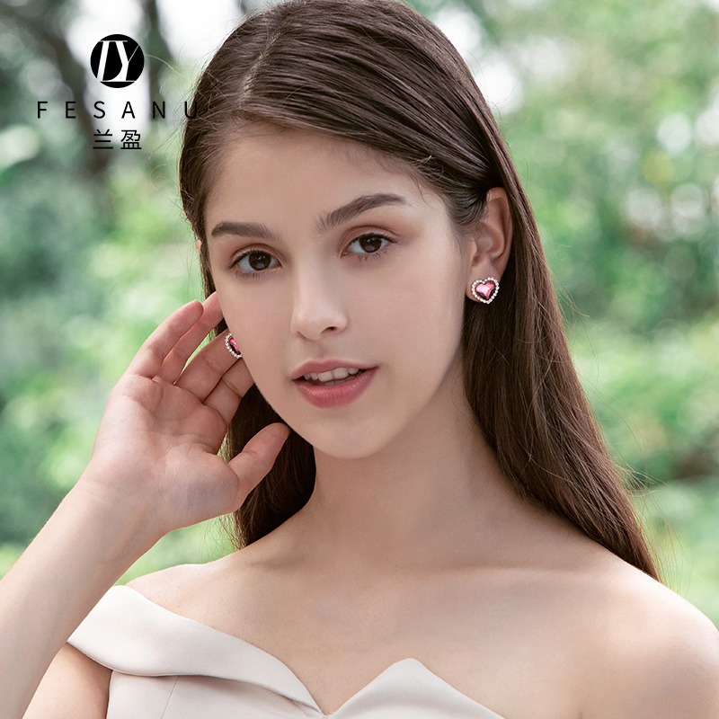 兰盈奥地利水晶简约风气质耳饰品