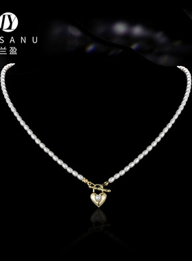 兰盈心形短项链设计师款锁骨链