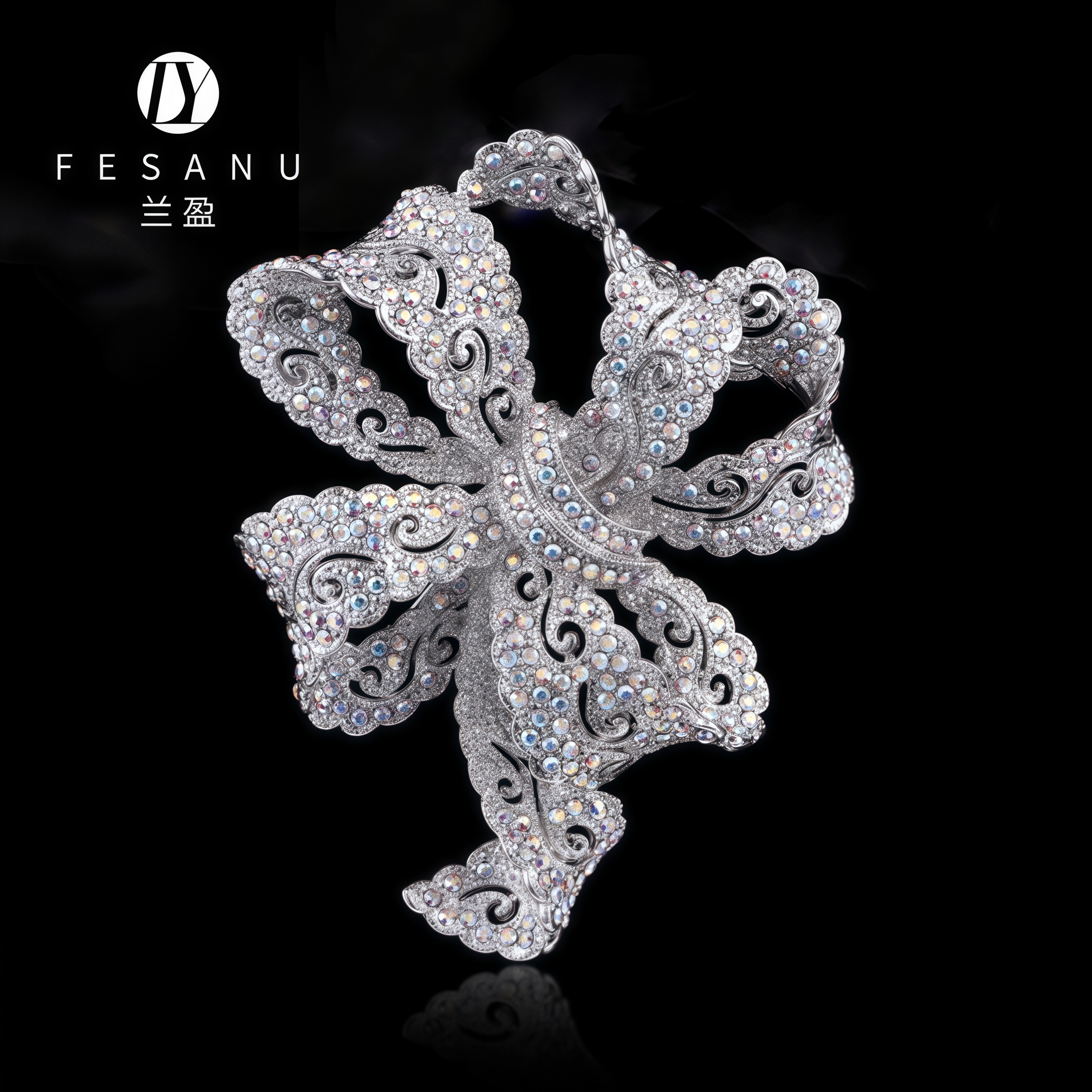 兰盈正品巴洛克蝴蝶结胸针 2025新款配饰女高档别针原创设计胸花