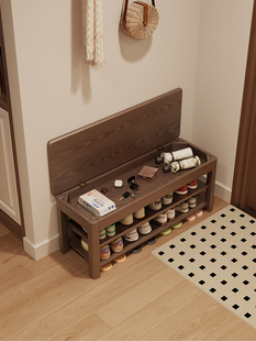 冬木换鞋凳门口卧室床尾凳创意玄关柜长椅凳坐凳一体衣帽间凳子