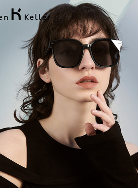 海伦凯勒新款太阳镜女经典黑超酷飒时髦墨镜防紫外线H2210
