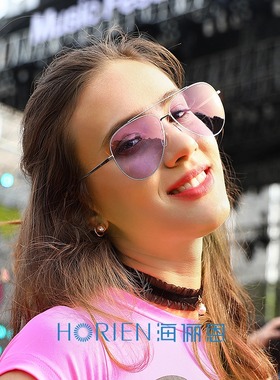 海俪恩新款情侣蛤蟆镜时尚炫彩糖果色墨镜男高清偏光太阳镜N6655