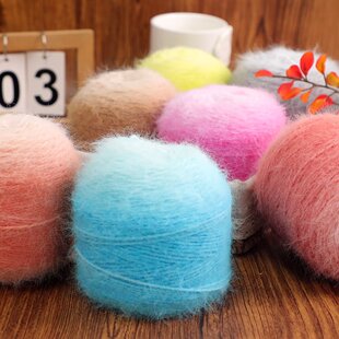 十刻雪宝长渐变羊毛柔软羊毛线长段染手工编织diy织围巾帽子披肩