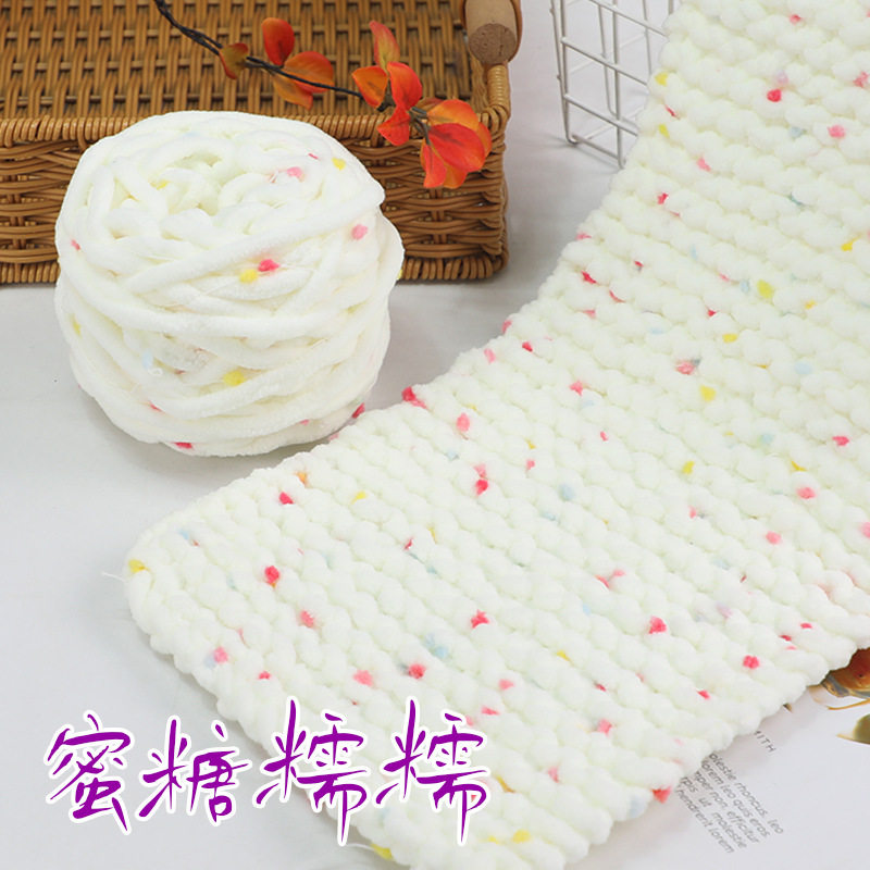 冬季粗冰条线手工围巾毛线