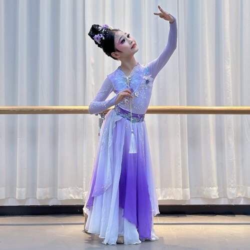 新款儿童古典舞和风蝶语演出服飘逸蝶梦云迟梦翎民服风表演服纱衣