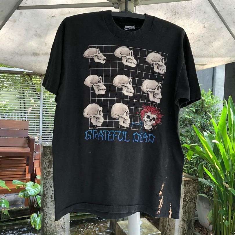 夏装新款感恩至死Grateful dead个性宽松复古短袖街头丧系摇滚T恤