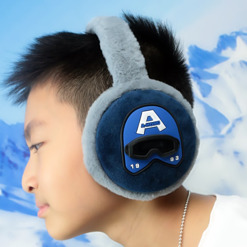 耳包冬季儿童卡通蜘蛛侠保暖耳罩