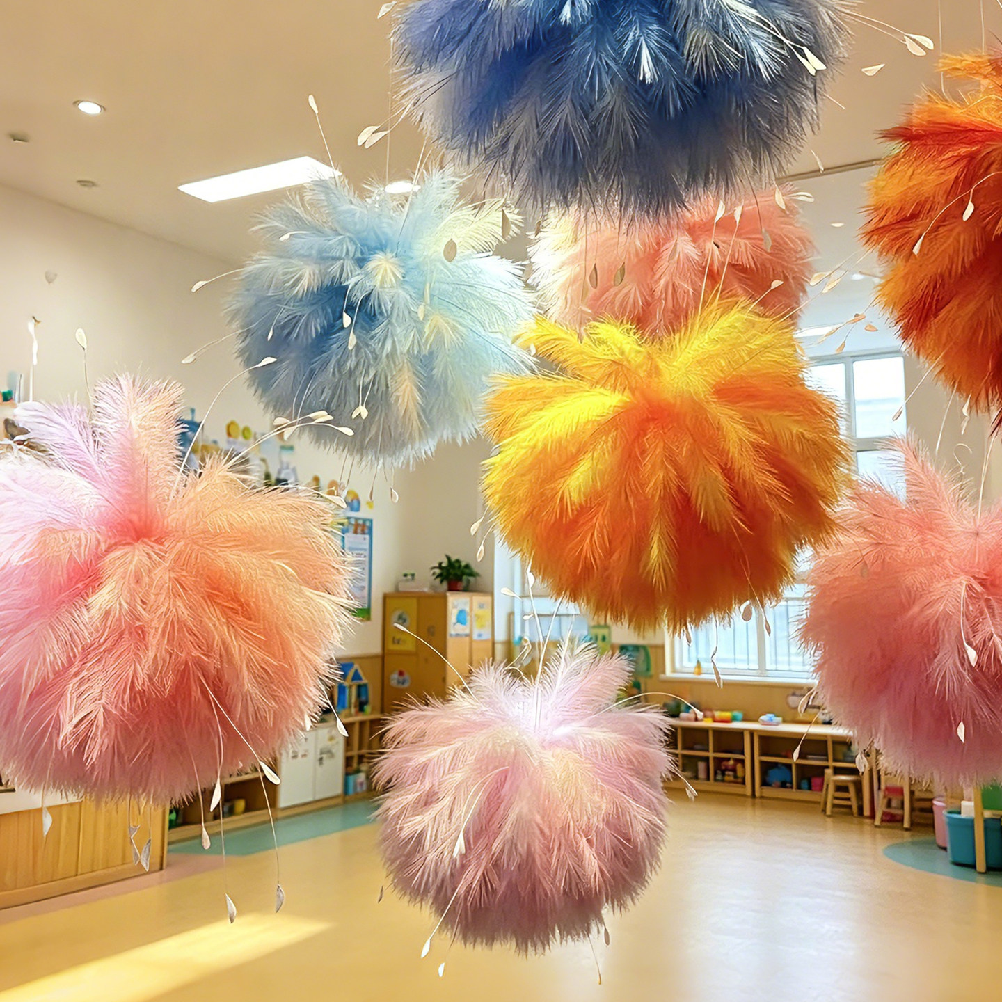 毕业季仿真烟花装饰培训班开班学校幼儿园手机店节日活动促销布置