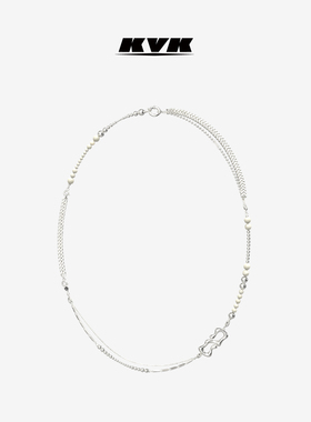KVK X 潜能系列天然白玉贝基础长项链 原创设计爆款情侣毛衣链