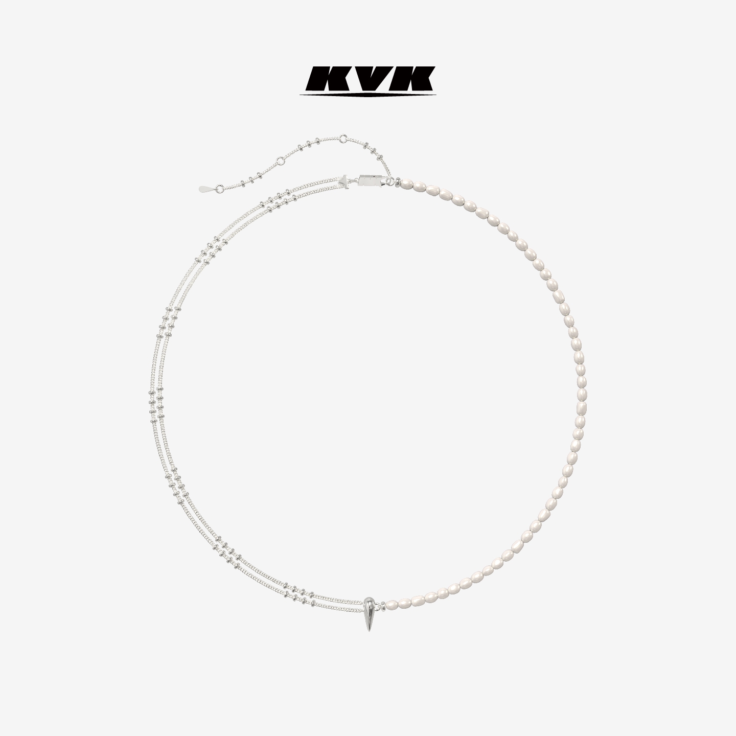 KVK巴洛克水滴贝珠女锁骨链