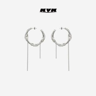 网系列垂落织线流动耳钉 NET 送情侣送女友送闺蜜礼物 THE KVK