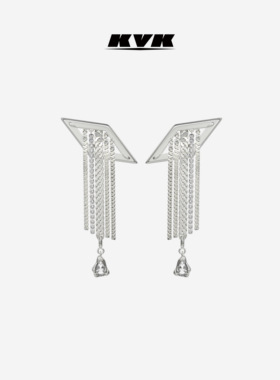 KVK THE NET 网系列流动流苏星形符号耳环 谷爱凌同款轻奢高级感