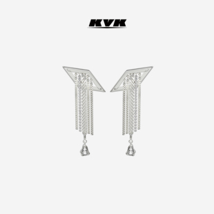 谷爱凌同款 KVK 网系列流动流苏星形符号耳环 NET 轻奢高级感 THE