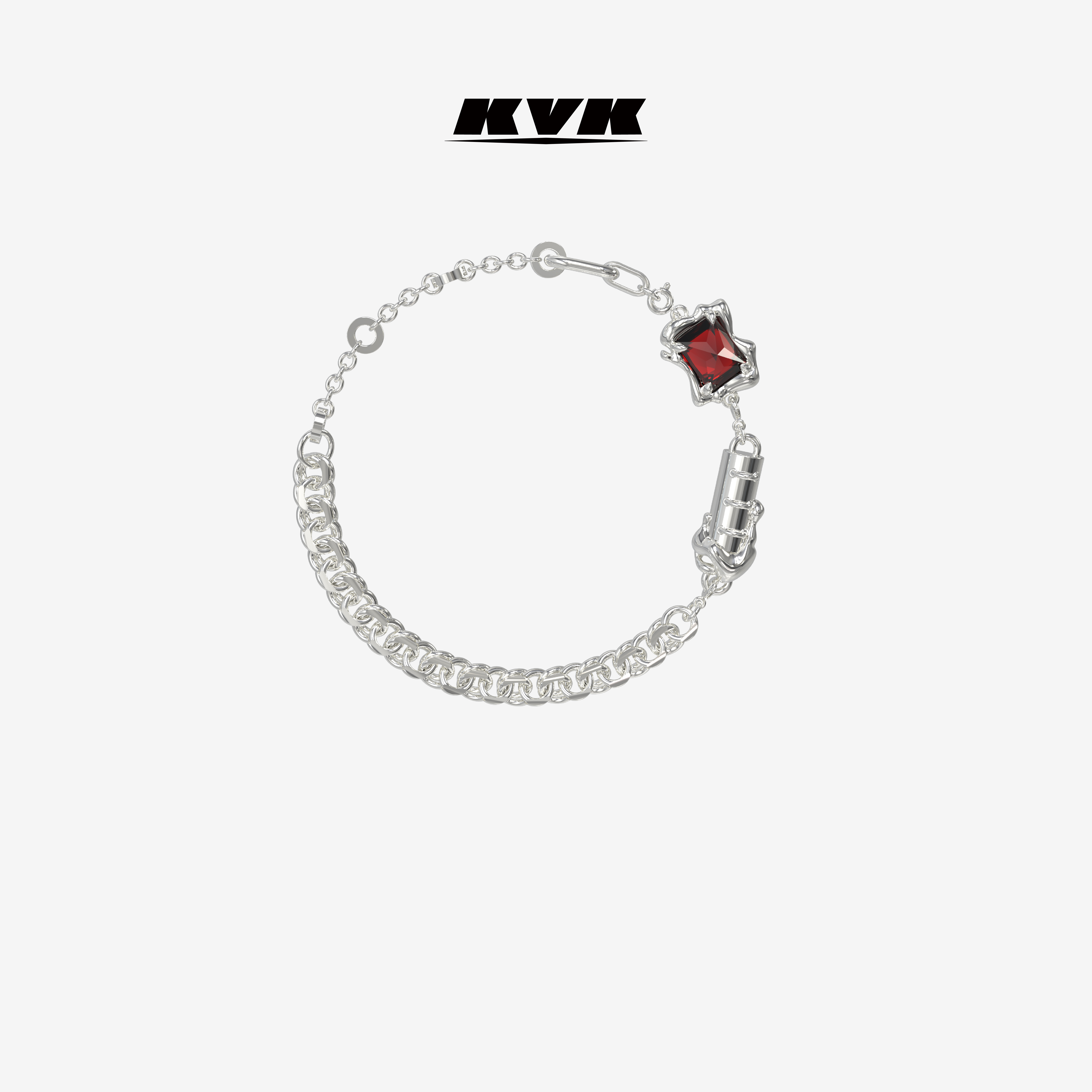 设计感手链KVK红宝石小众