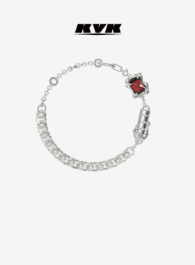 KVK FOURTRY 21S 联名系列红宝石毒液盘结手链 明星同款情侣手链