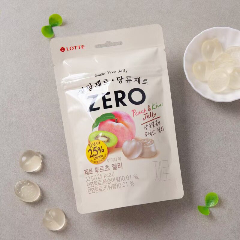 韩国进口LOTTE乐天 ZERO水果味软糖儿童休闲QQ糖解馋小零食