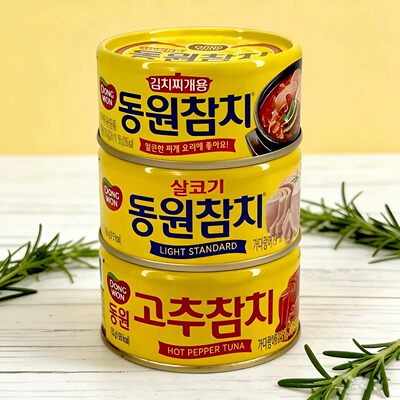 韩国进口同源东远DONGWON辣味金枪鱼肉罐头100g油浸寿司饭团专用