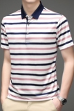 2021年新款男土Polo衫短袖T恤夏装中青年休闲P120，男装Polo衫，电商D223-1