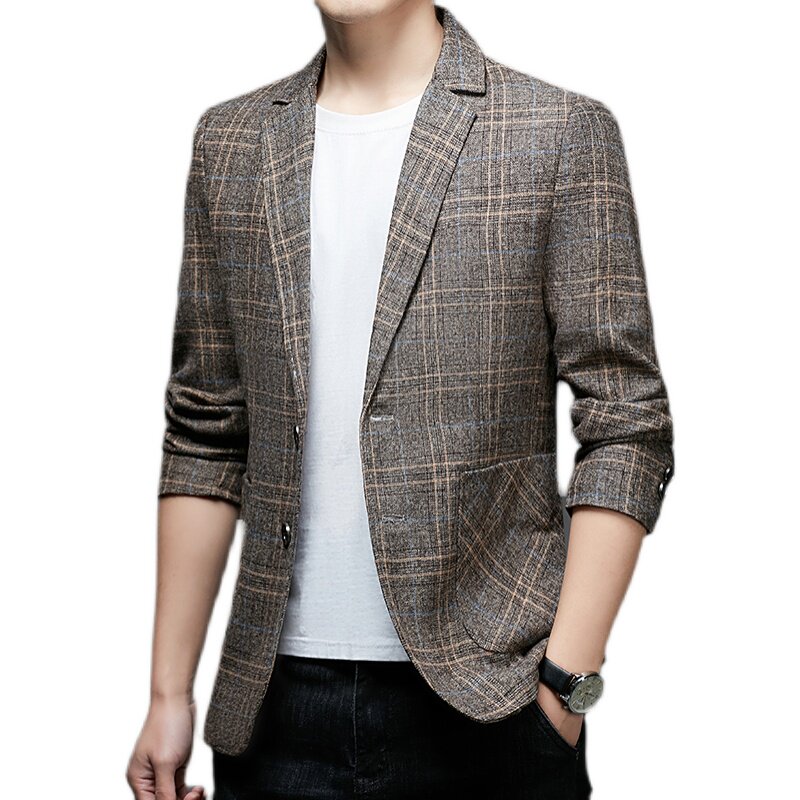2023春款男士上衣中青年流行修身潮流西服P105,男装西服,电商D223-1