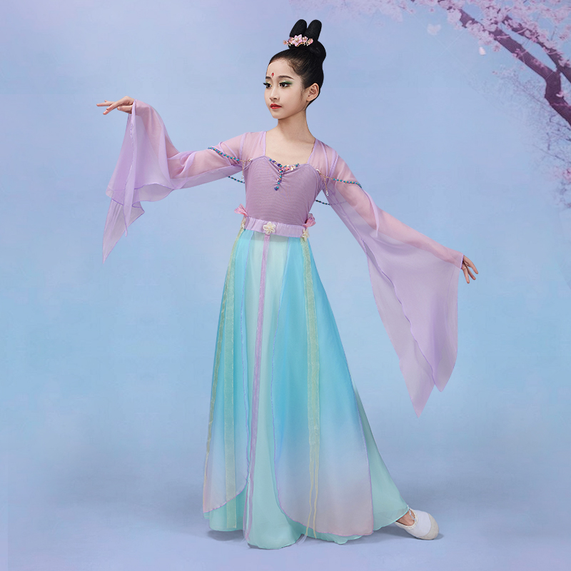 儿童纱衣舞蹈服轻盈飘逸练功服装