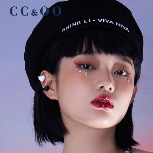 耳夹ccoo爱心双面原创小众高级