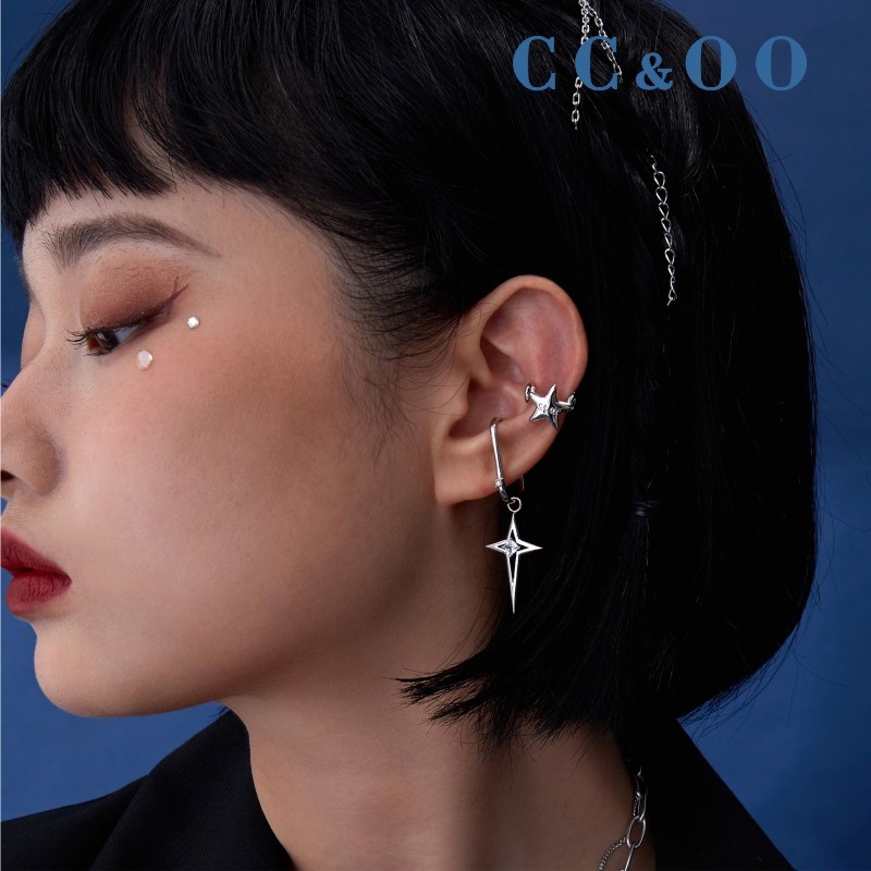 ccoo小众耳夹无耳洞女耳骨夹法式