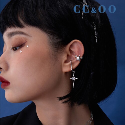 ccoo小众耳夹无耳洞女耳骨夹法式