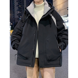 品牌断码青少年白鸭绒羽绒服男孩初中高中学生加厚保暖外套大童冬