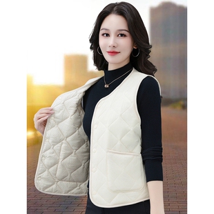 撤柜休闲时尚羽绒棉马甲女冬季新款爆款洋气保暖羊毛轻薄马夹外套